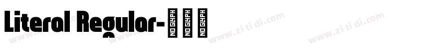 Literal Regular字体转换